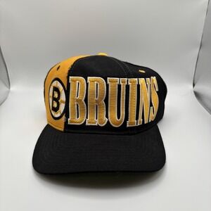 VTG 90s NHL Boston Bruins Black/Yellow Starter "The Natural" Wool Snapback‎ EUC